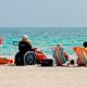 wheelchair on beach