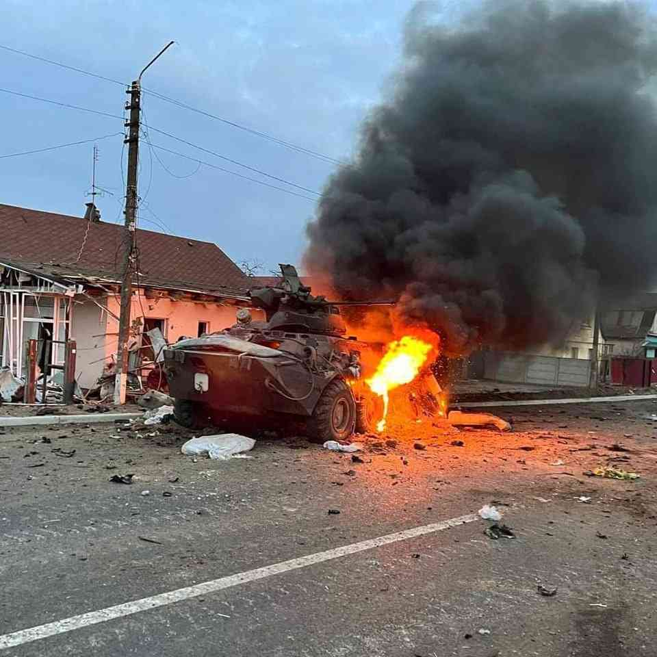 Танк окупантів, знищений бійцями ТрО ЗСУ столиці