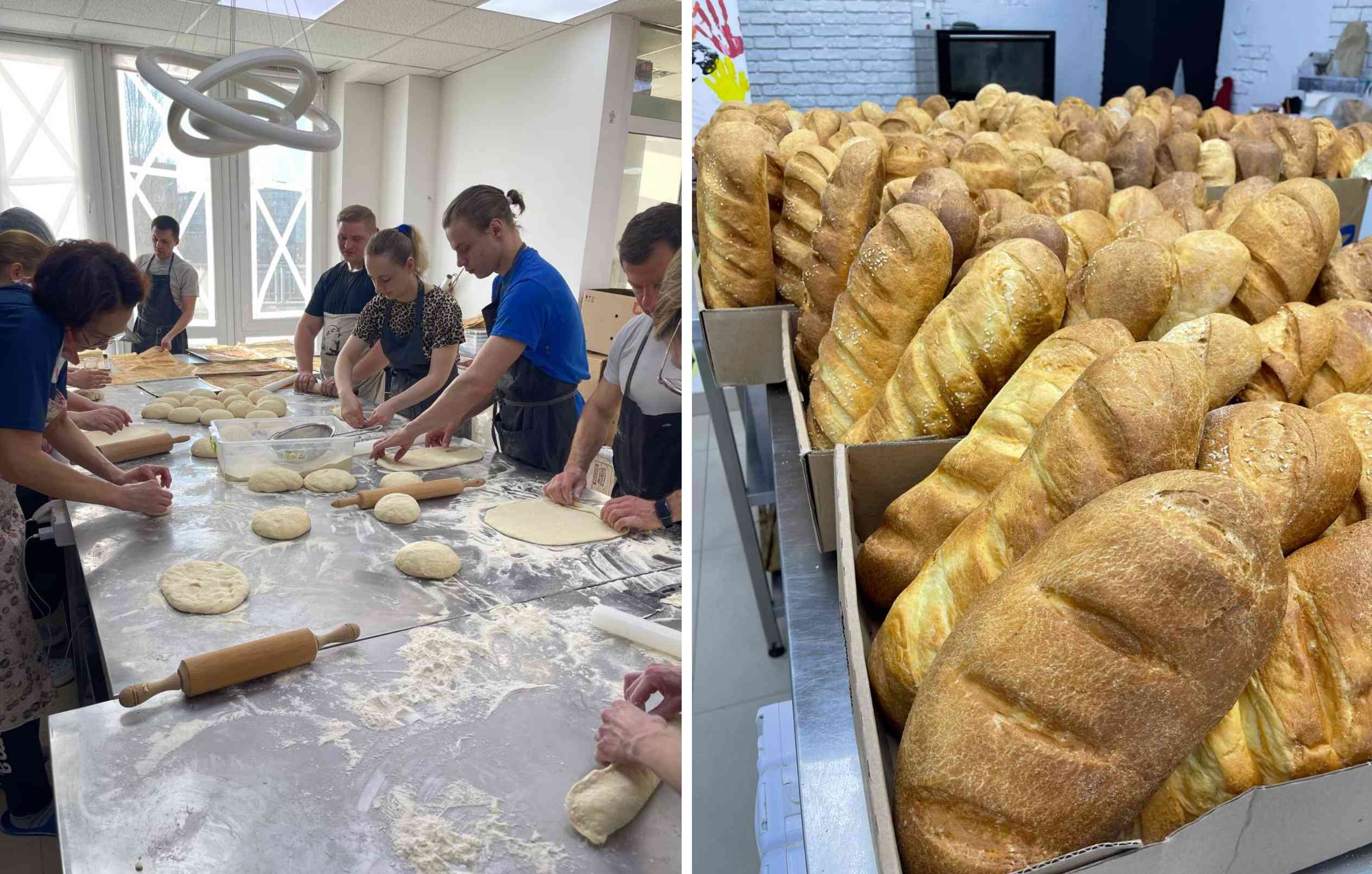 Волонтери готують хліб
